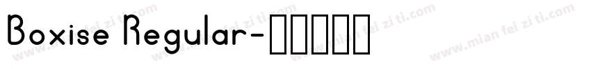 Boxise Regular字体转换